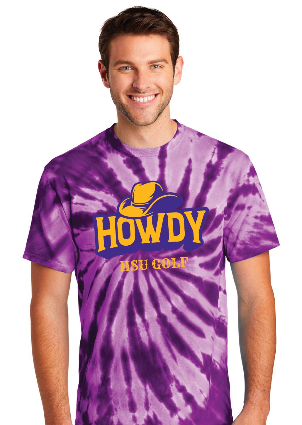 HSU Golf - Howdy - Tie-Dye Short Sleeve