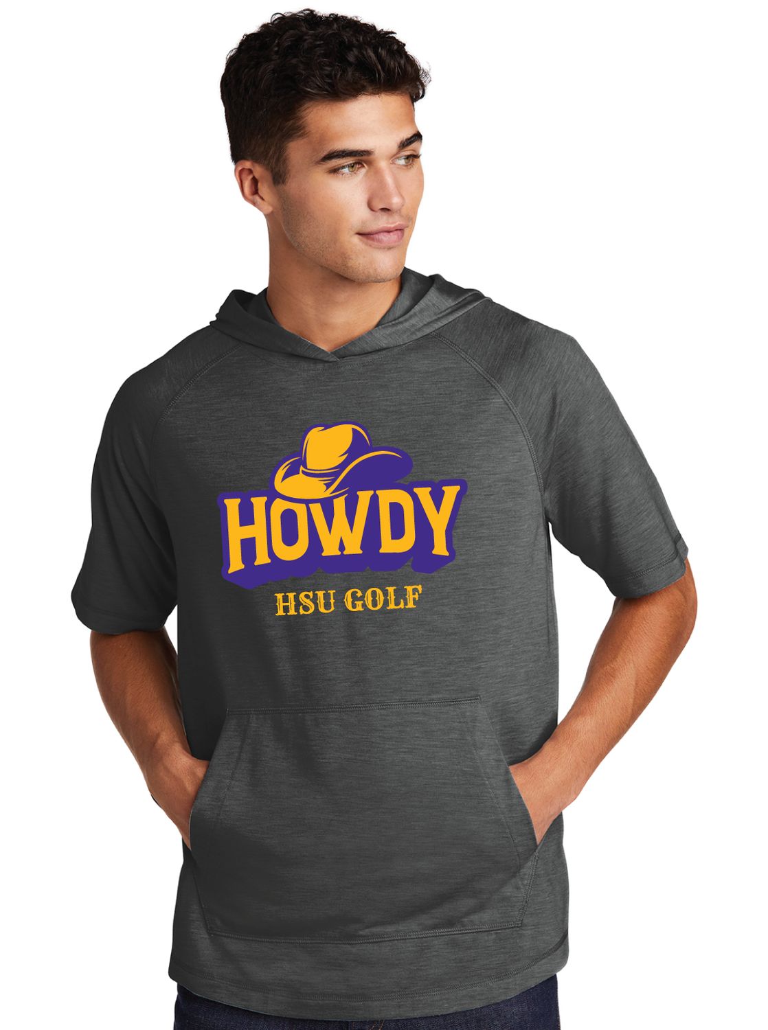 HSU Golf - Howdy - Short Sleeve Hoodie