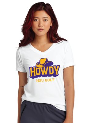 HSU Golf - Howdy - Dri-Fit V-Neck