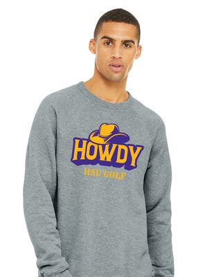 HSU Golf - Howdy - Bella+Canvas Crew Sweatshirt