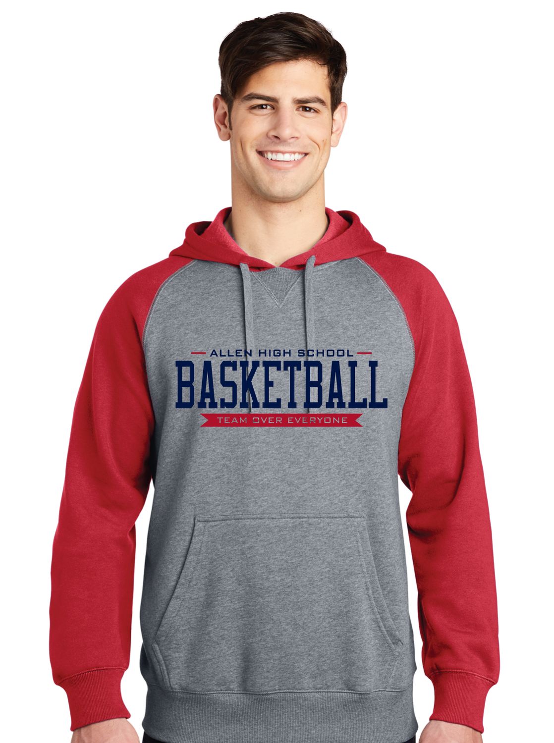 Allen Basketball - TEAM - Raglan Hoodie