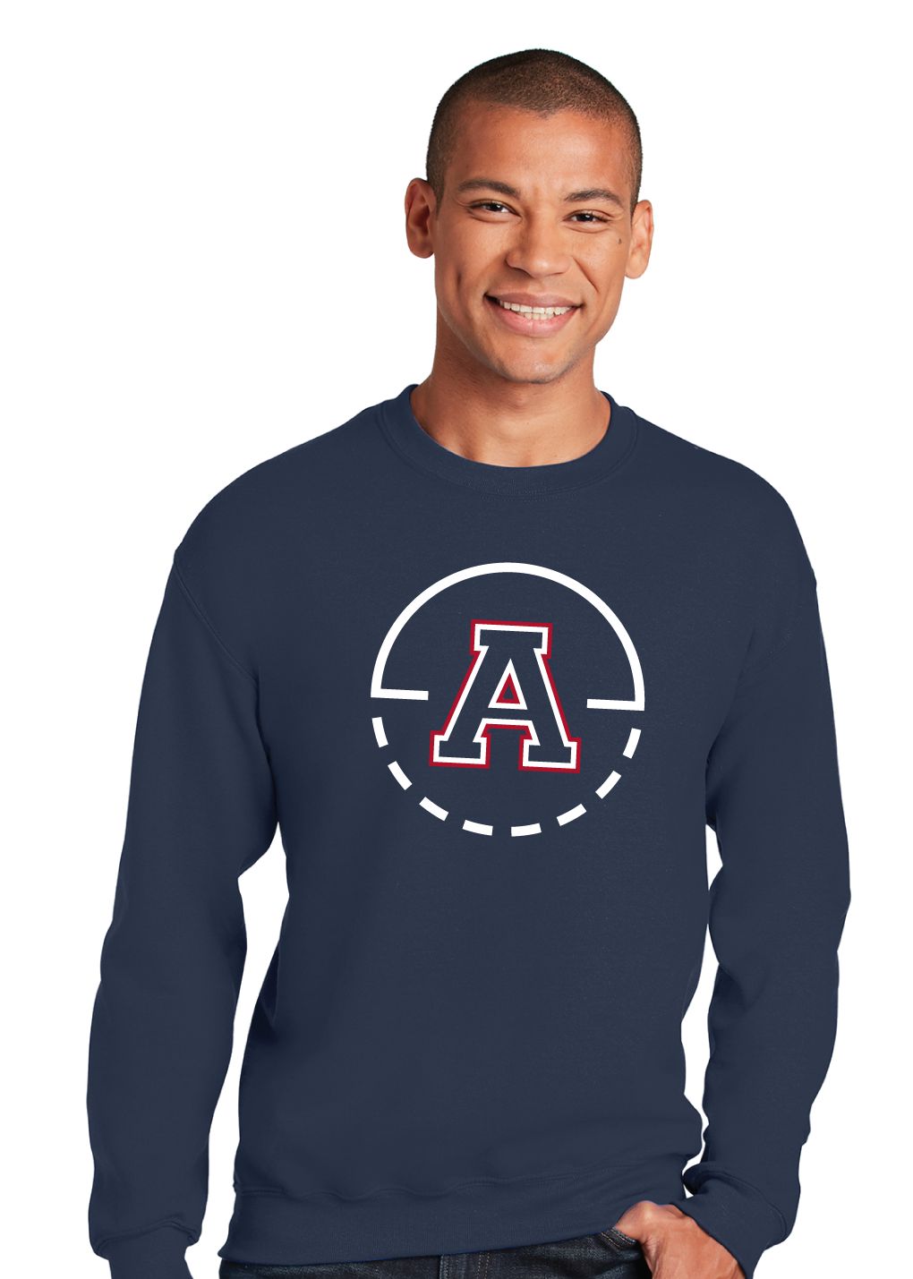 Allen Basketball - Key Circle - Crew Sweatshirt