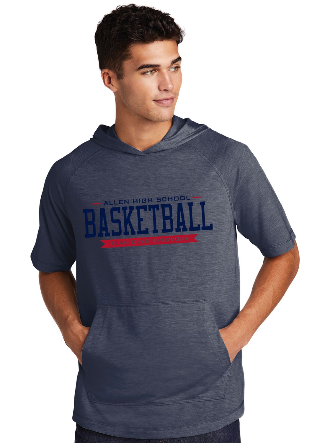Allen Basketball - TEAM - Short Sleeve Hoodie