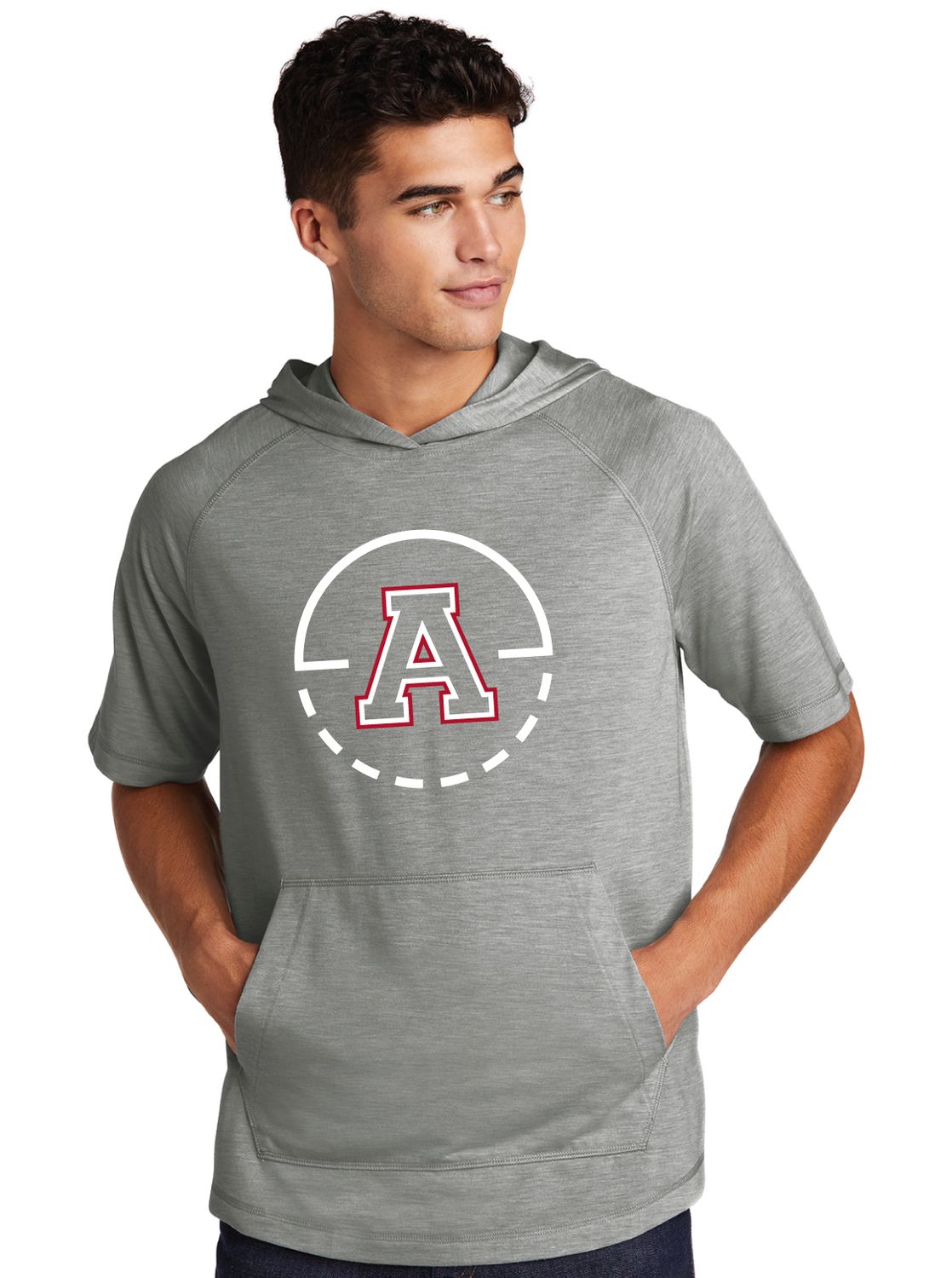 Allen Basketball - Key Circle - Short Sleeve Hoodie