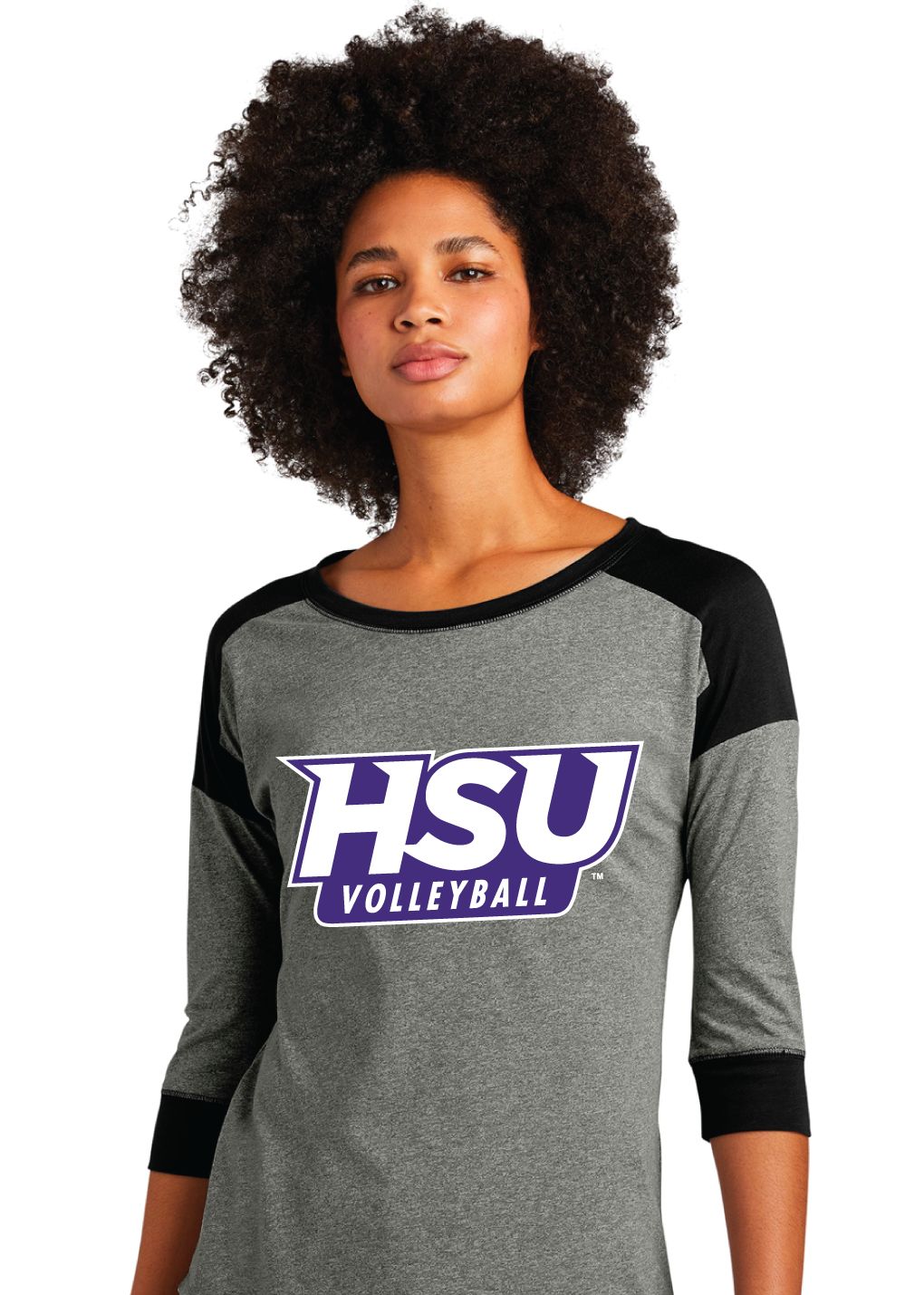 HSU Volleyball - Traditional - 3/4 Sleeve Raglan Tee