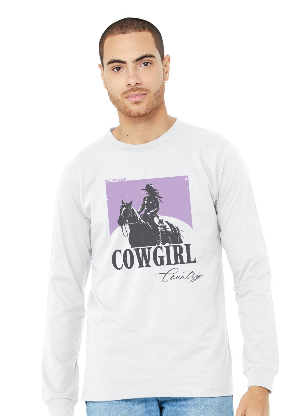 HSU Volleyball - Cowgirl Country - Bella+Canvas Long Sleeve