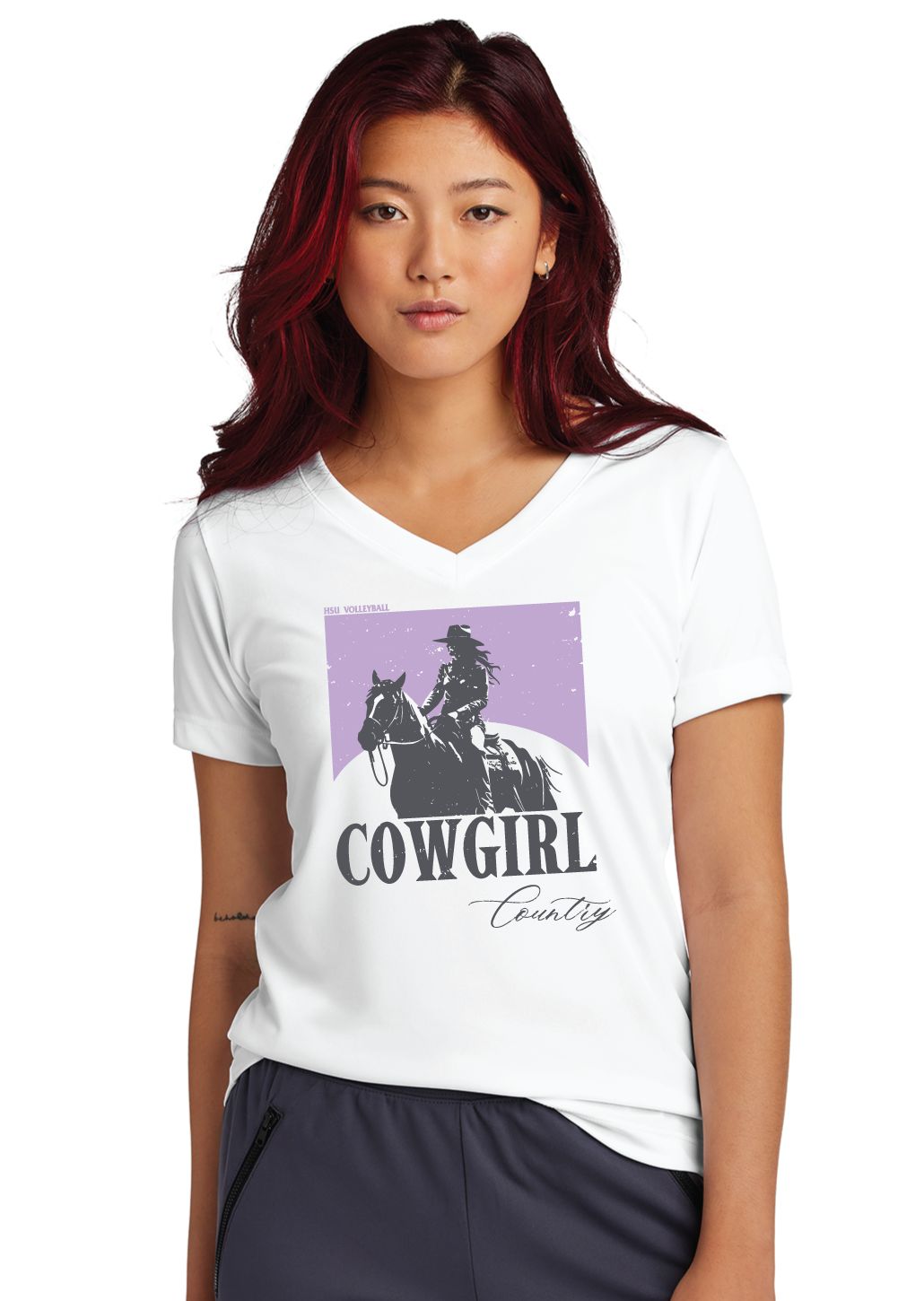 HSU Volleyball - Cowgirl Country - Dri-Fit V-Neck