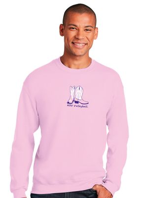 HSU Volleyball - Boots - Crew Sweatshirt