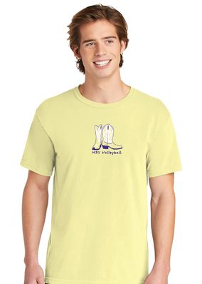 HSU Volleyball - Boots - Comfort Colors Short Sleeve