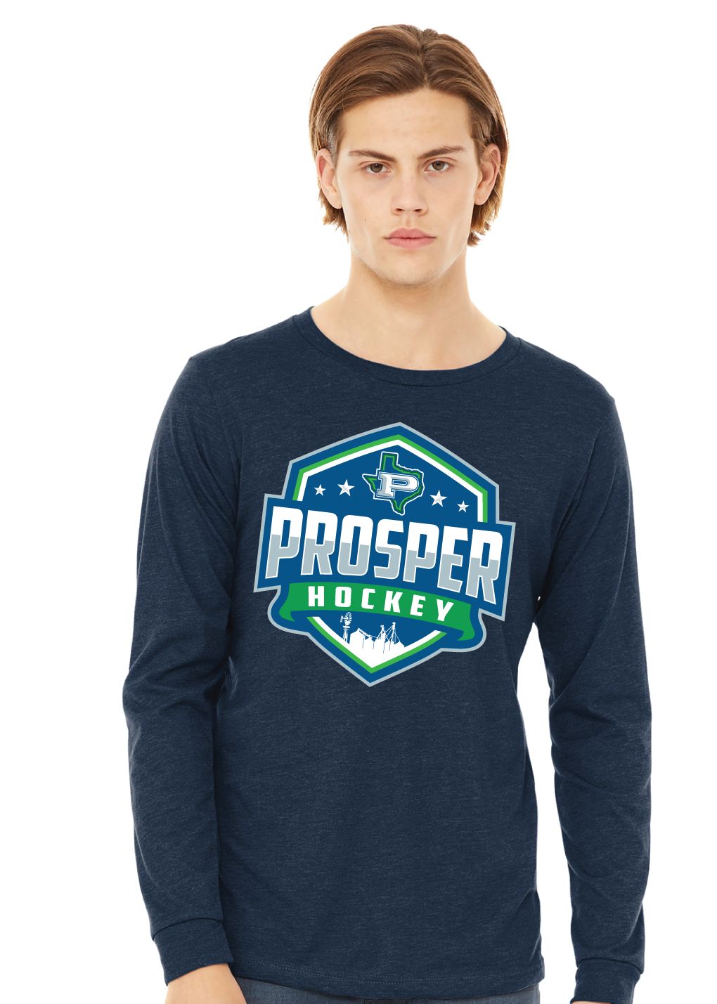 Prosper Hockey Club - Shield - Bella+Canvas Long Sleeve