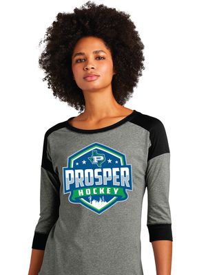 Prosper Hockey Club - Shield - 3/4 Sleeve Raglan Tee