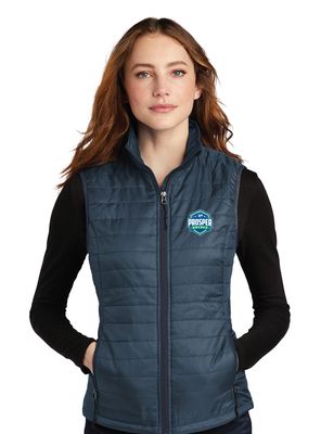 Prosper Hockey Club - Embroidered Ladies Packable Puffy Vest