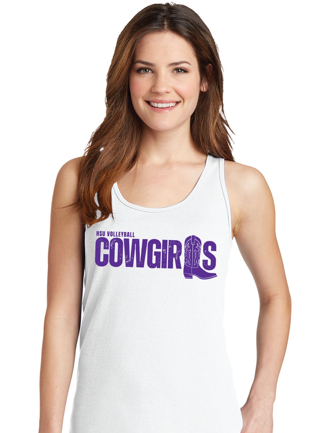 HSU Volleyball - Cowgirls Boot - Cotton Tank