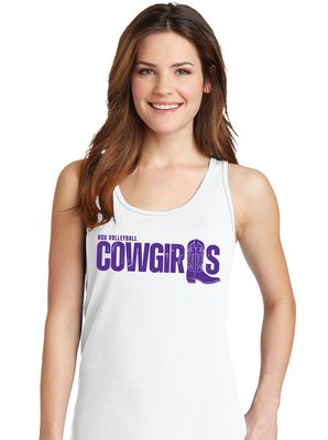 HSU Volleyball - Cowgirls Boot - Cotton Tank