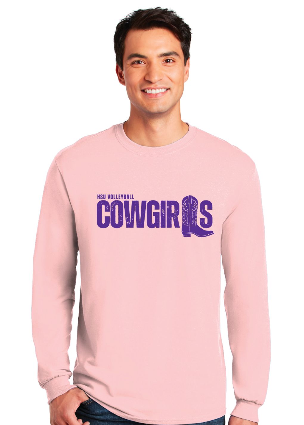HSU Volleyball - Cowgirls Boot - Long Sleeve