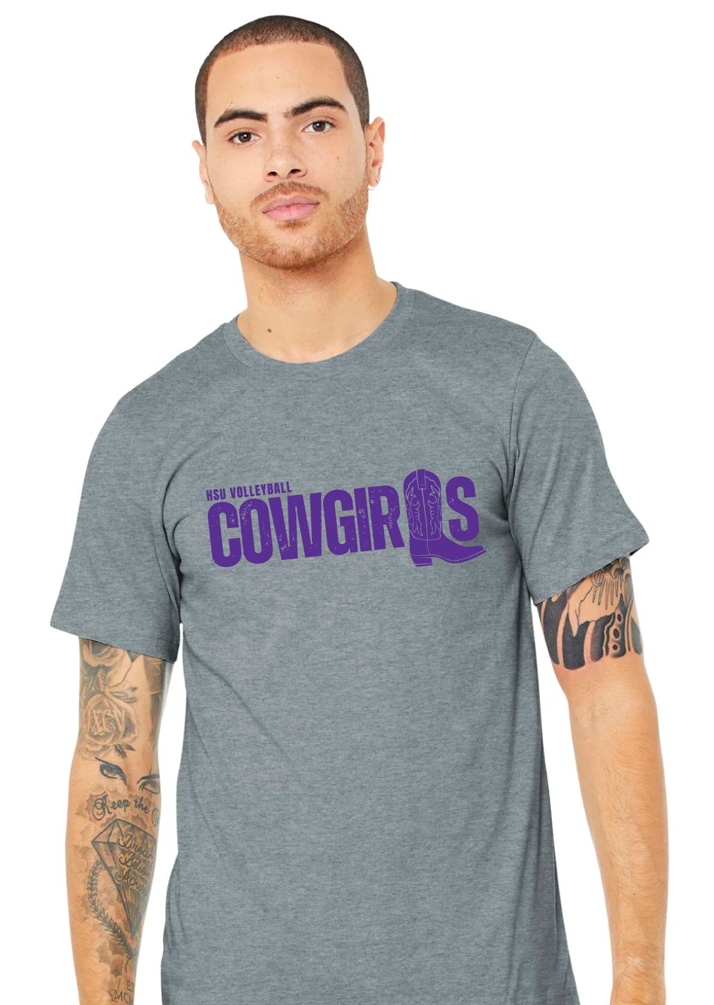 HSU Volleyball - Cowgirls Boot - Bella+Canvas Short Sleeve