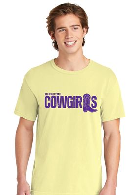 HSU Volleyball - Cowgirls Boot - Comfort Colors Short Sleeve