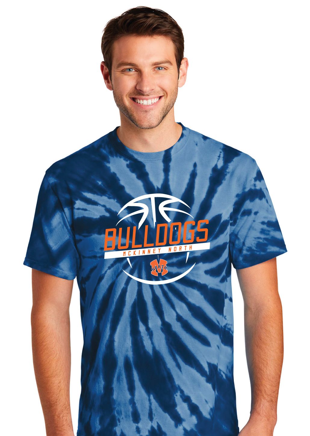 North Basketball - Slanted - Tie Dye Short Sleeve