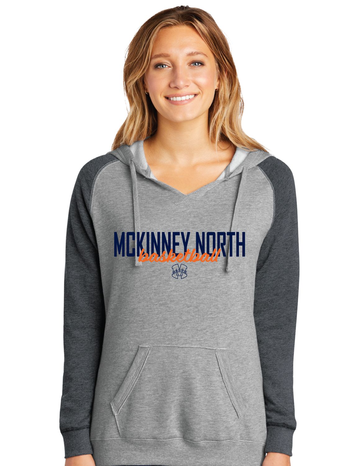 North Basketball - Simple Script - Lightweight Raglan Hoodie