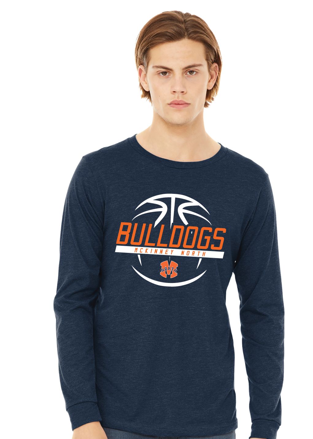 North Basketball - Slanted - Bella+Canvas Long Sleeve
