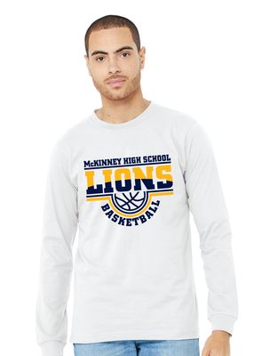 McKinney Basketball - 2-Tone - Bella+Canvas Long Sleeve