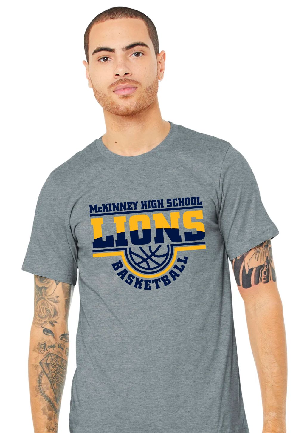 McKinney Basketball - 2-Tone - Bella+Canvas Short Sleeve