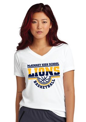 McKinney Basketball - 2-Tone - Dri-Fit V-Neck Tee