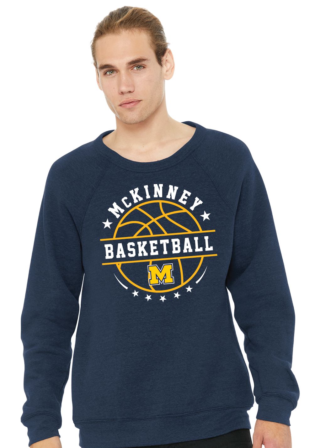 McKinney Basketball - Big Ball - Bella+Canvas Crew Sweatshirt