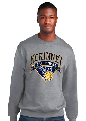 McKinney Basketball - Net -  Crew Sweatshirt