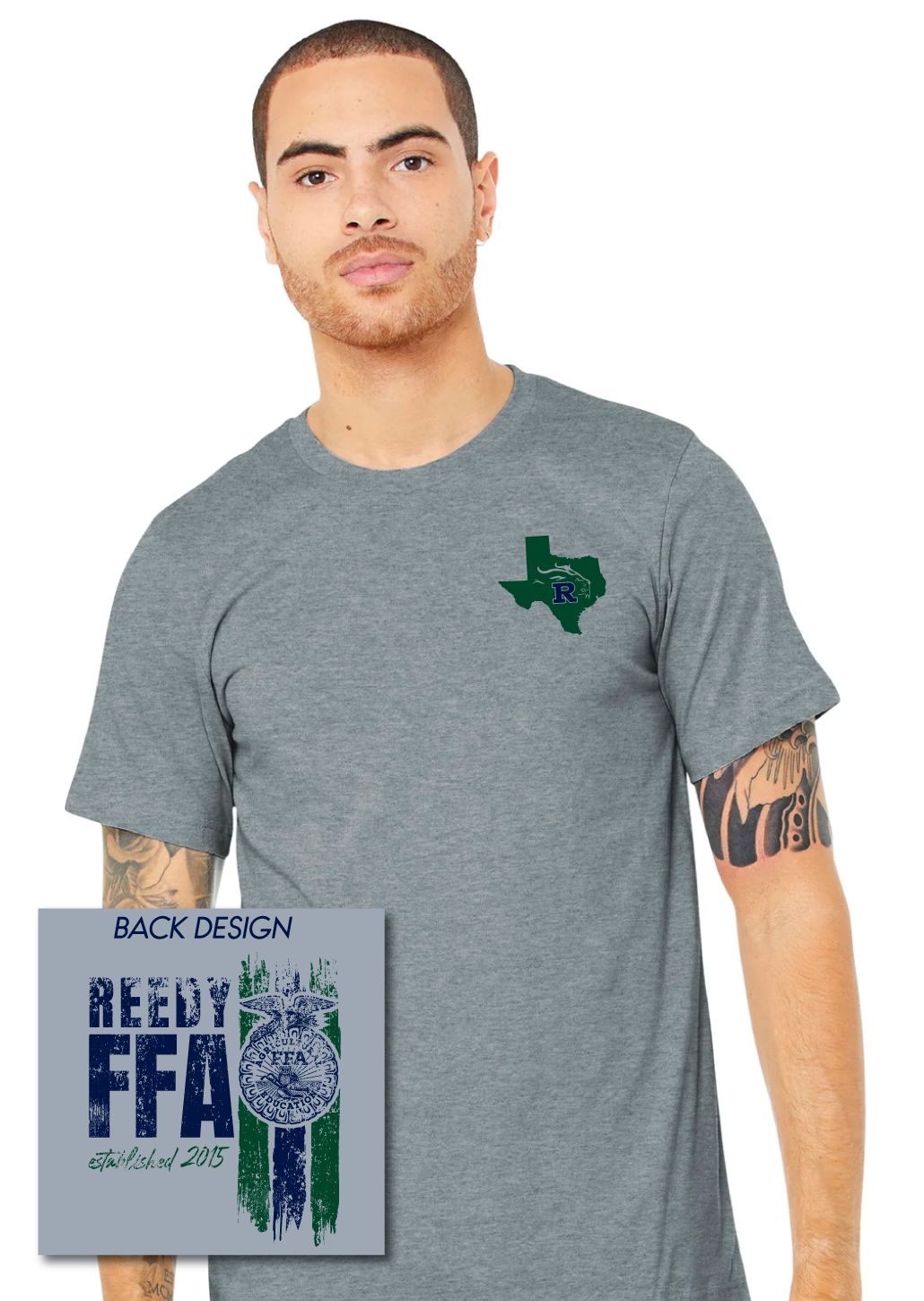 Reedy FFA - 3 Stripes - Bella+Canvas Short Sleeve