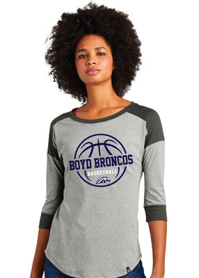 Boyd Boys Basketball - Big Ball - 3/4 Sleeve Baseball Raglan Tee