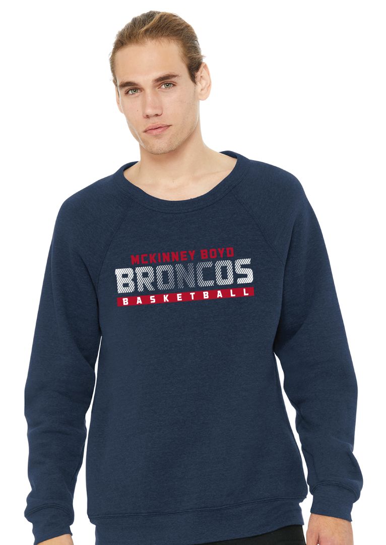 Boyd Boys Basketball - Center Fade - Bella+Canvas Crew Sweatshirt