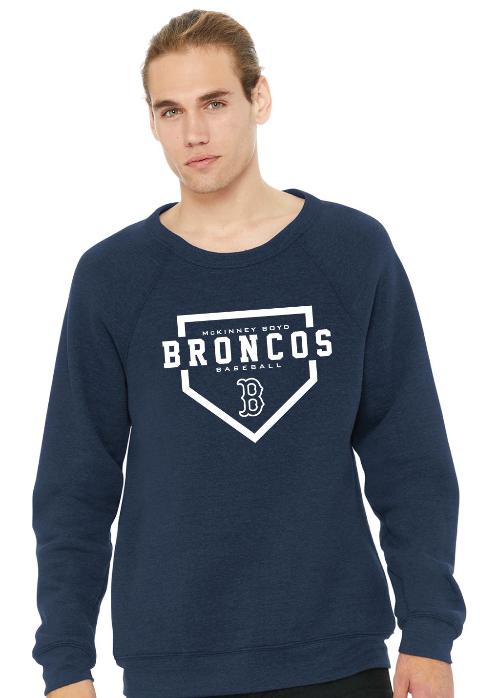Boyd Baseball - Home Plate - Bella+Canvas Crew Sweatshirt