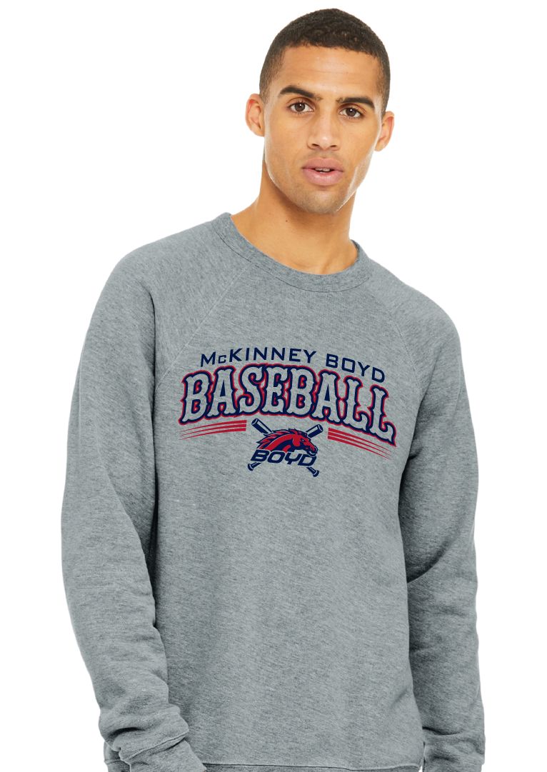 Boyd Baseball - Arched - Bella+Canvas Crew Sweatshirt