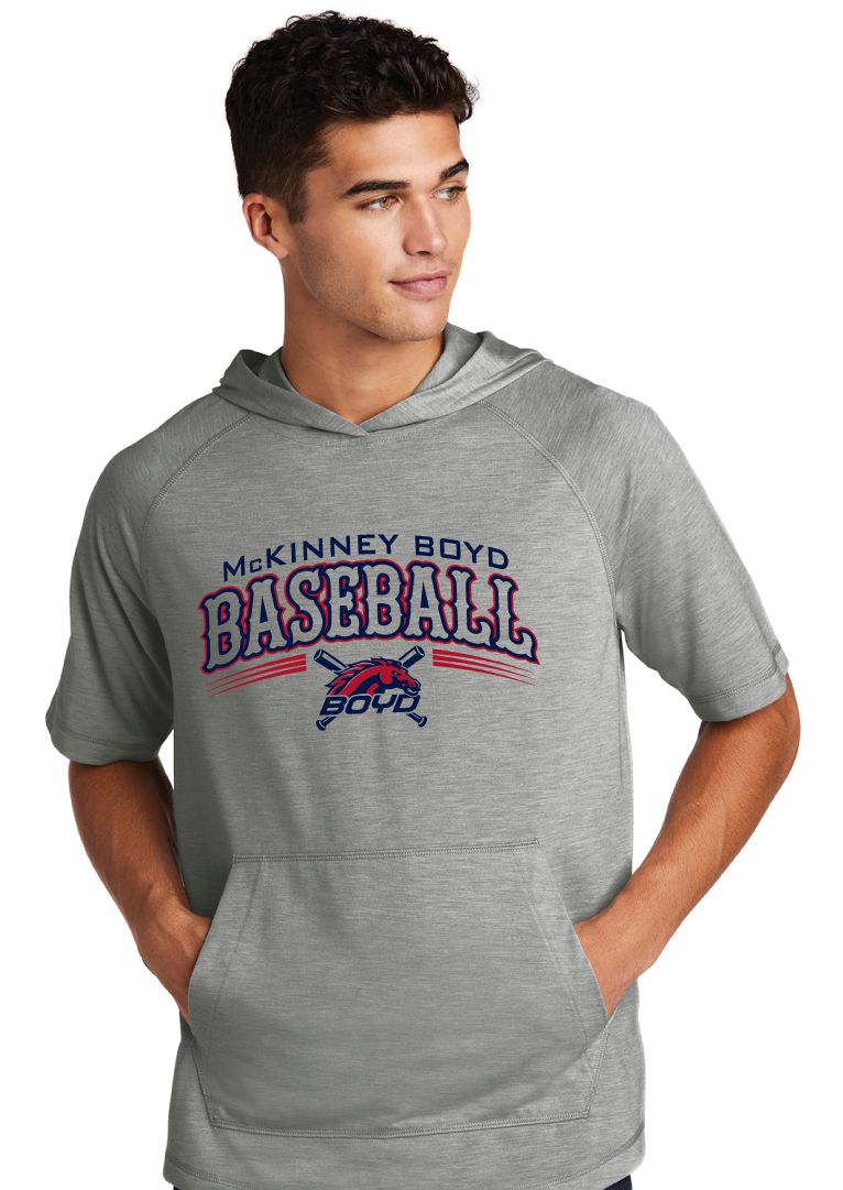 Boyd Baseball - Arched - Short Sleeve Hoodie