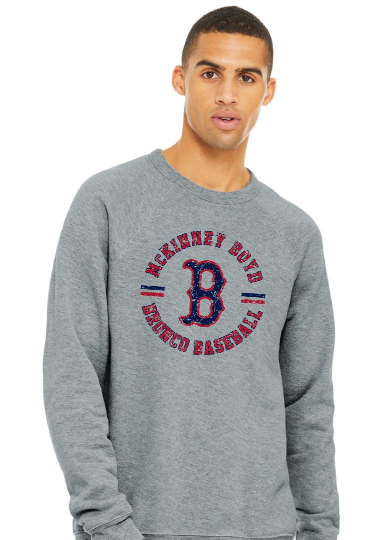 Boyd Baseball - Distressed Circle - Bella+Canvas Crew Sweatshirt