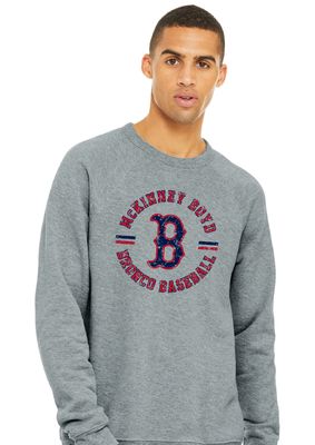 Boyd Baseball - Distressed Circle - Bella+Canvas Crew Sweatshirt