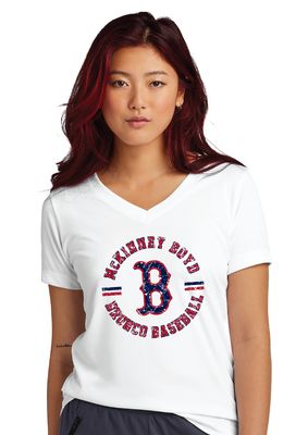 Boyd Baseball - Distressed Circle - Dri-Fit V-Neck Tee