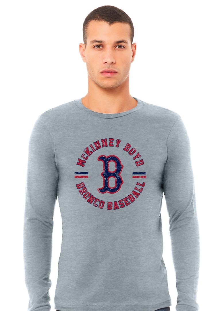 Boyd Baseball - Distressed Circle - Bella+Canvas Long Sleeve