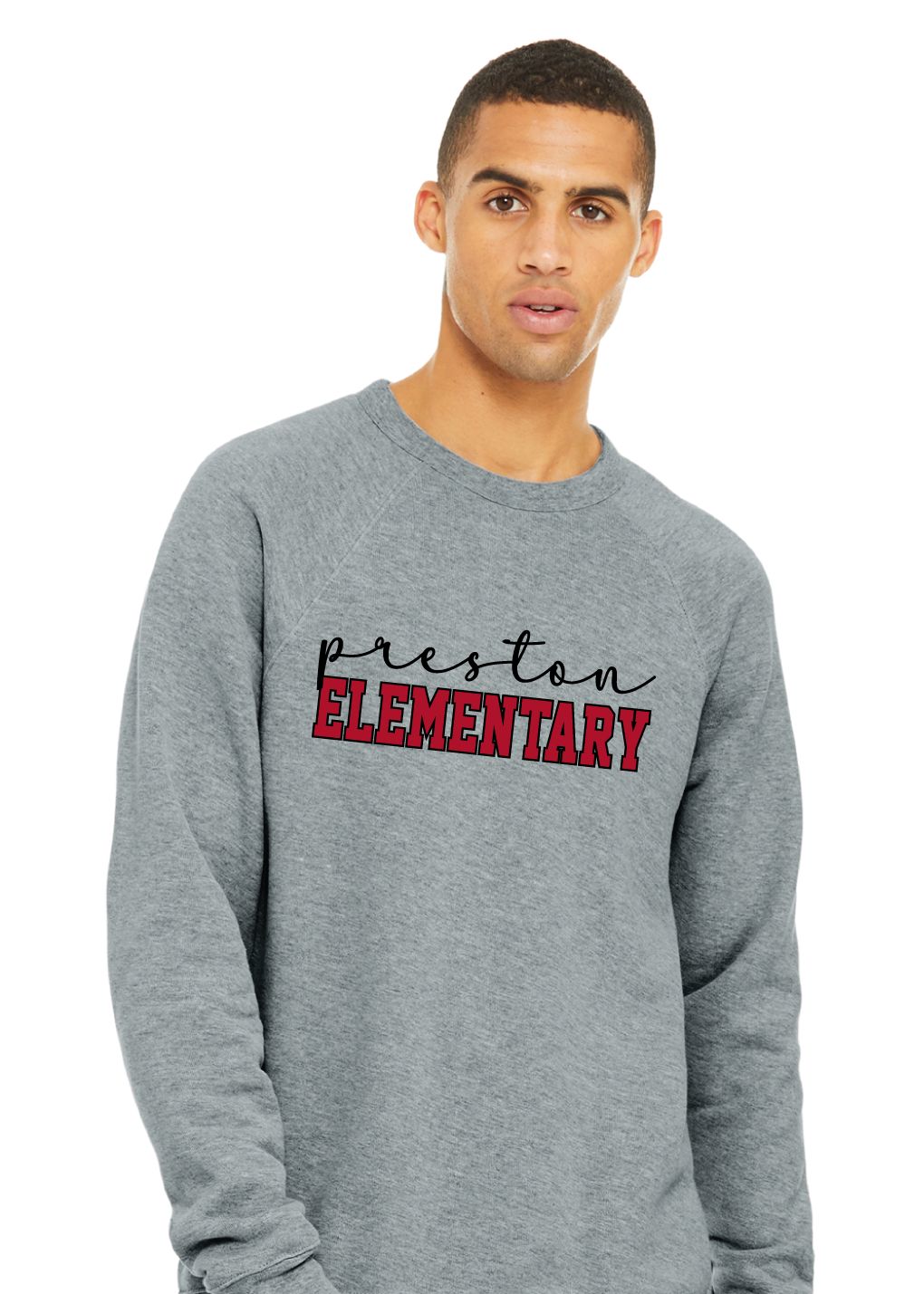 Preston Pride - Script Block - Bella+Canvas Crew Sweatshirt