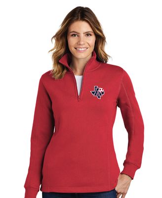 Allen Girls Soccer - Ladies 1/4-Zip Sweatshirt