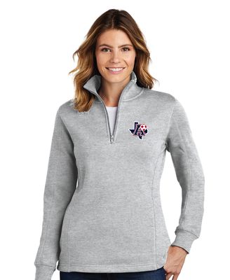 Allen Girls Soccer - Ladies 1/4-Zip Sweatshirt