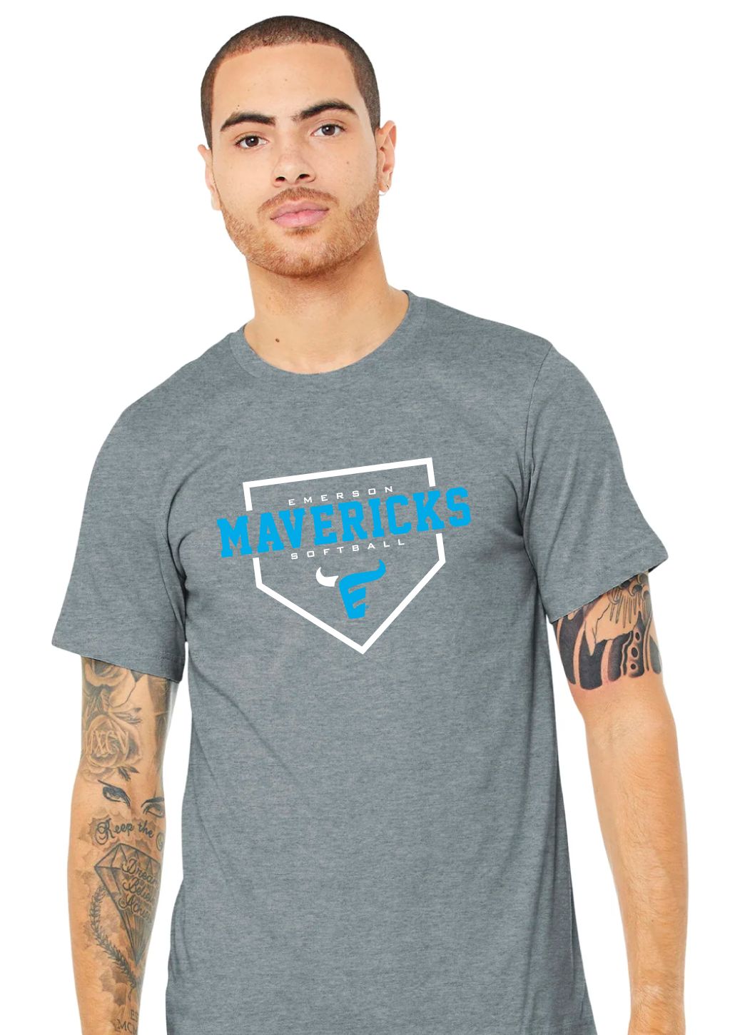Emerson Softball - Home Plate - Bella+Canvas Short Sleeve