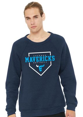 Emerson Softball - Home Plate - Bella+Canvas Crew Sweatshirt