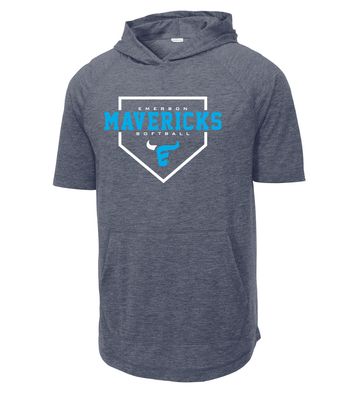 Emerson Softball - Home Plate - Short Sleeve Hoodie