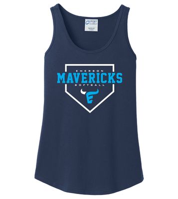 Emerson Softball - Home Plate - Cotton Tank
