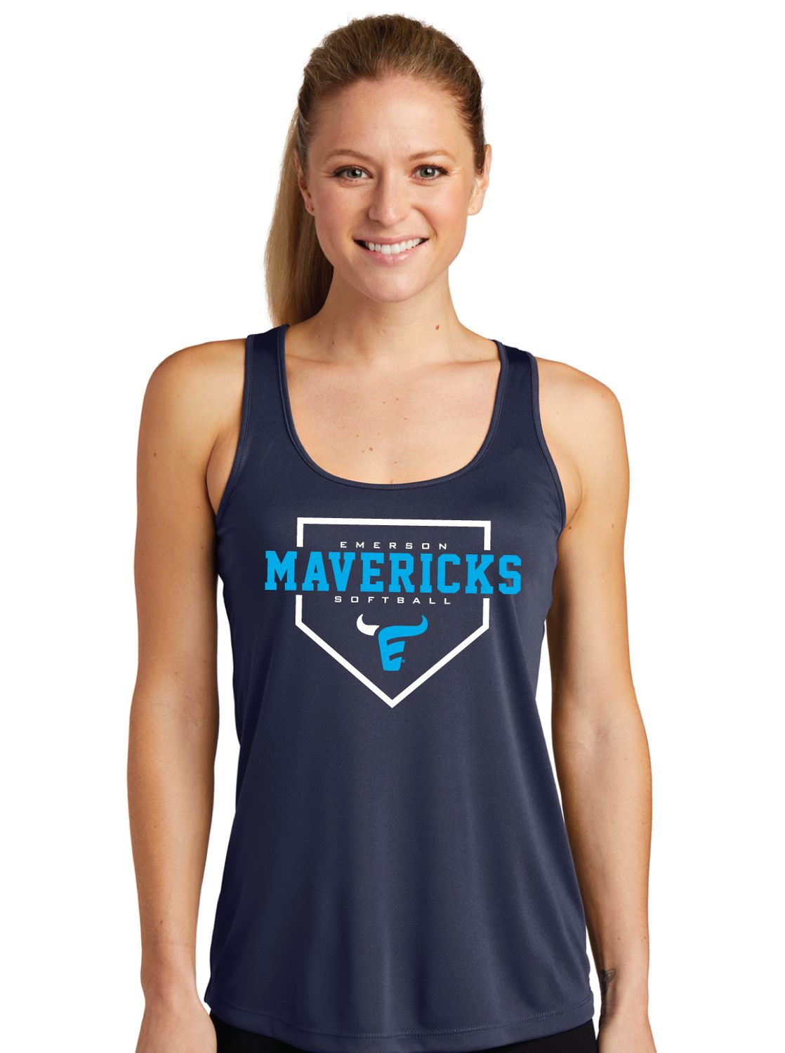 Emerson Softball - Home Plate - Dri-Fit Racerback Tank