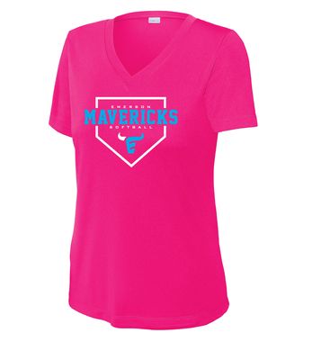 Emerson Softball - Home Plate - Dri-Fit V-Neck Tee