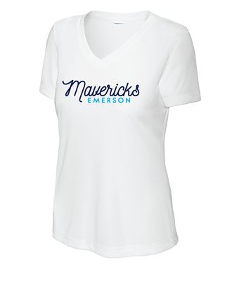 Emerson Softball - Script - Dri-Fit V-Neck Tee