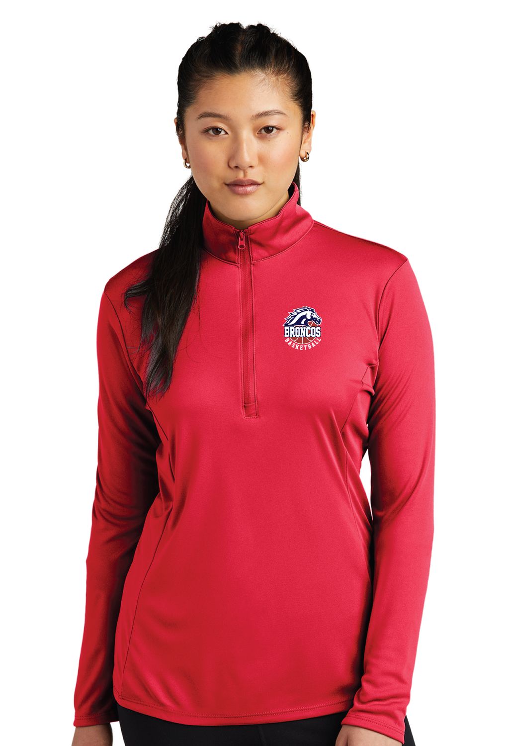 Boyd Basketball - Embroidered Ladies 1/4-Zip Pullover